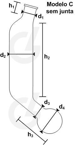 Frasco (tubo) de extração Mojonnier